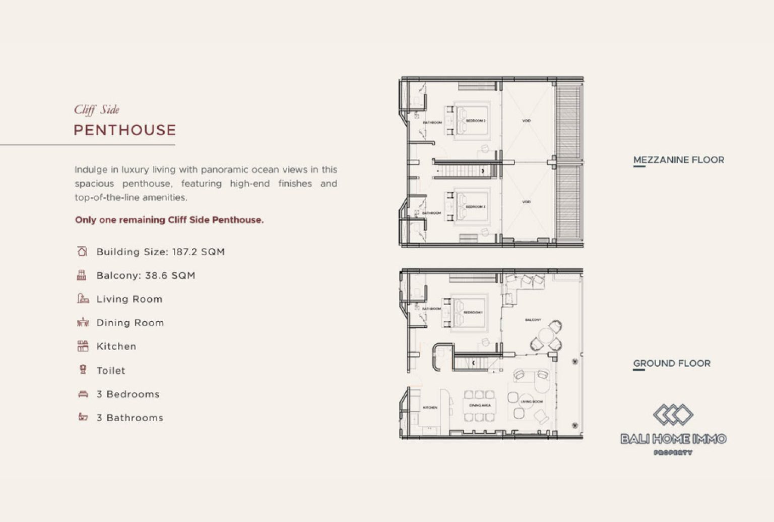 3-bedroom freehold apartment in Uluwatu — photo 5 of 5