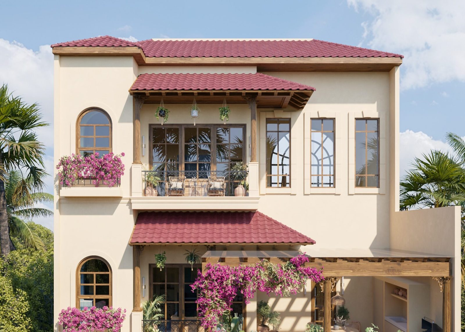 Spanish-Inspired 3 Bedroom Villas for Sale Near Bingin Beach