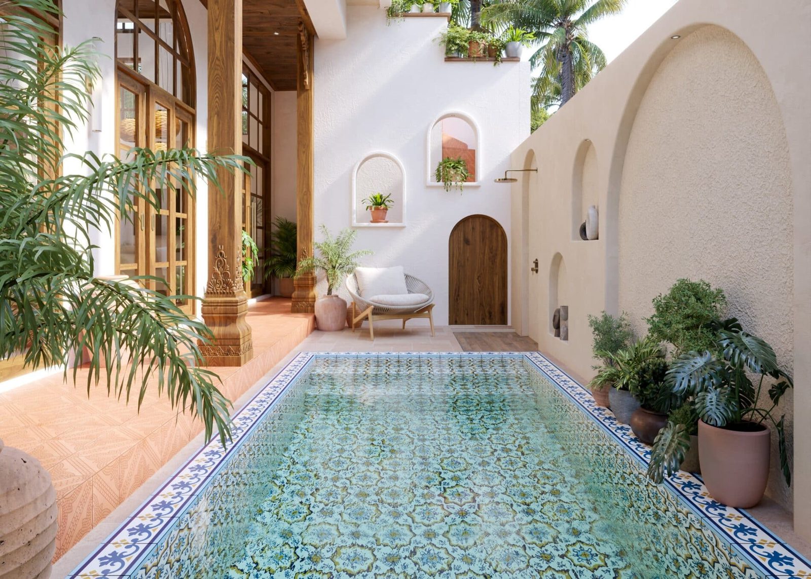 Spanish-Inspired 1 Bedroom Villas in Bingin Beach Area