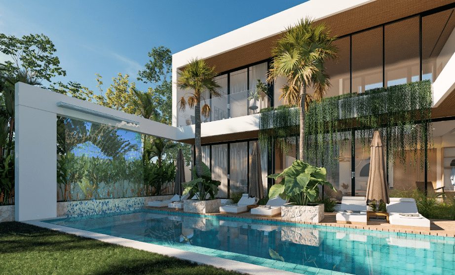 Modern 3.5-Bedroom Villa with Panoramic Views in Petulu, Ubud – Tranquil & Timeless Design