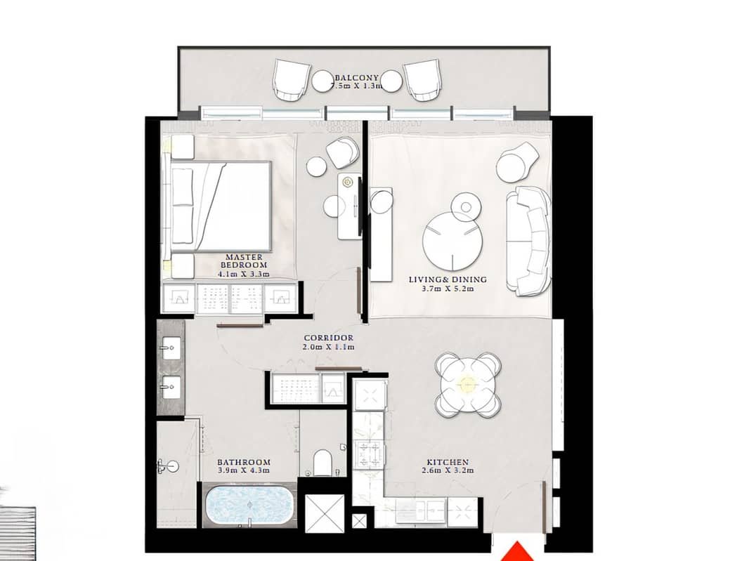 1-bedroom freehold apartment in Downtown Dubai — photo 4 of 5