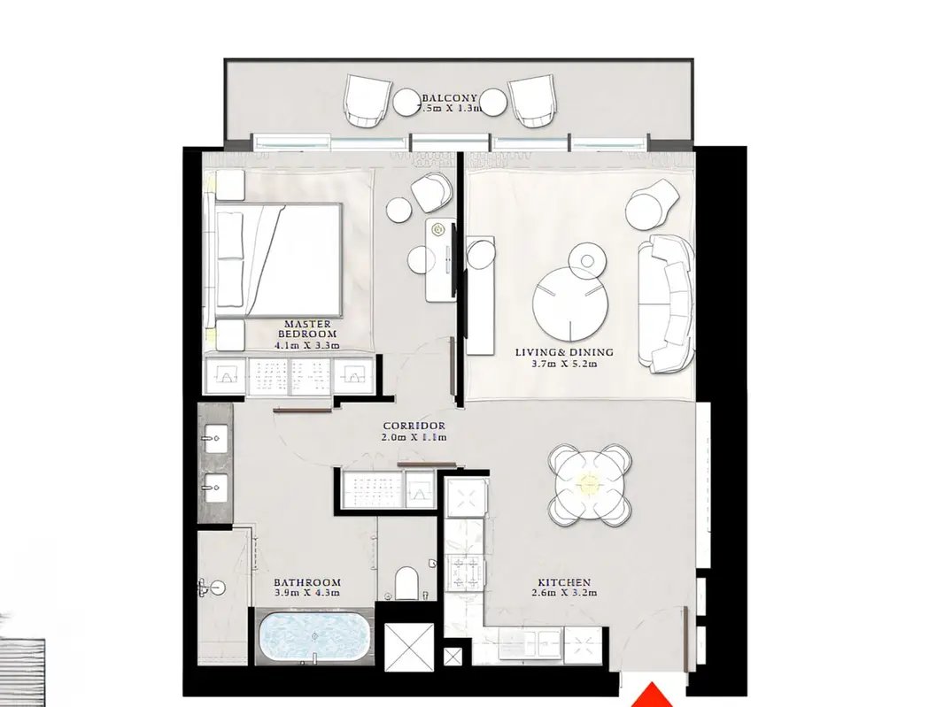 1-bedroom freehold apartment in Downtown Dubai — photo 3 of 5