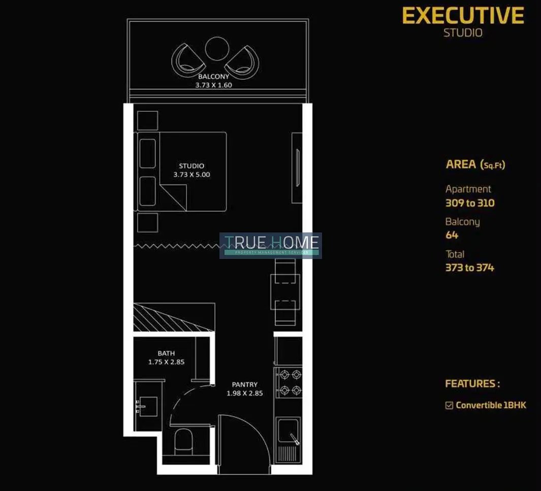 studio freehold apartment in Business Bay — photo 3 of 5
