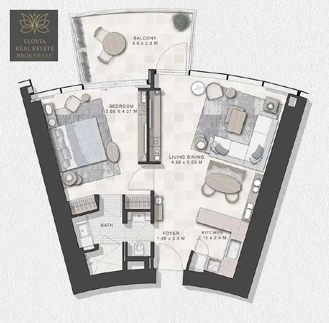 1-bedroom freehold apartment in Dubai Marina — photo 3 of 5