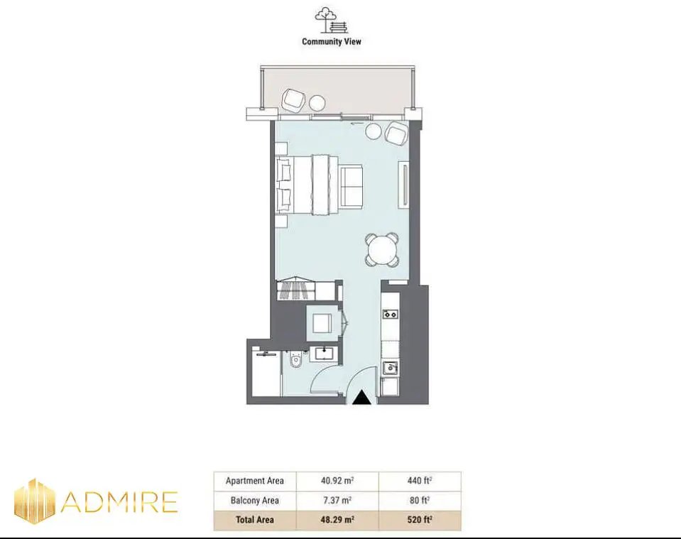 studio freehold apartment in Business Bay — photo 3 of 5