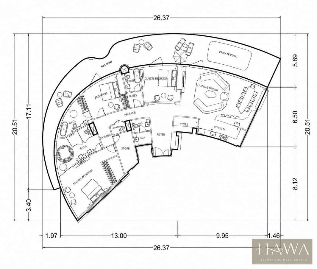 3-bedroom freehold apartment in Downtown Dubai — photo 4 of 5