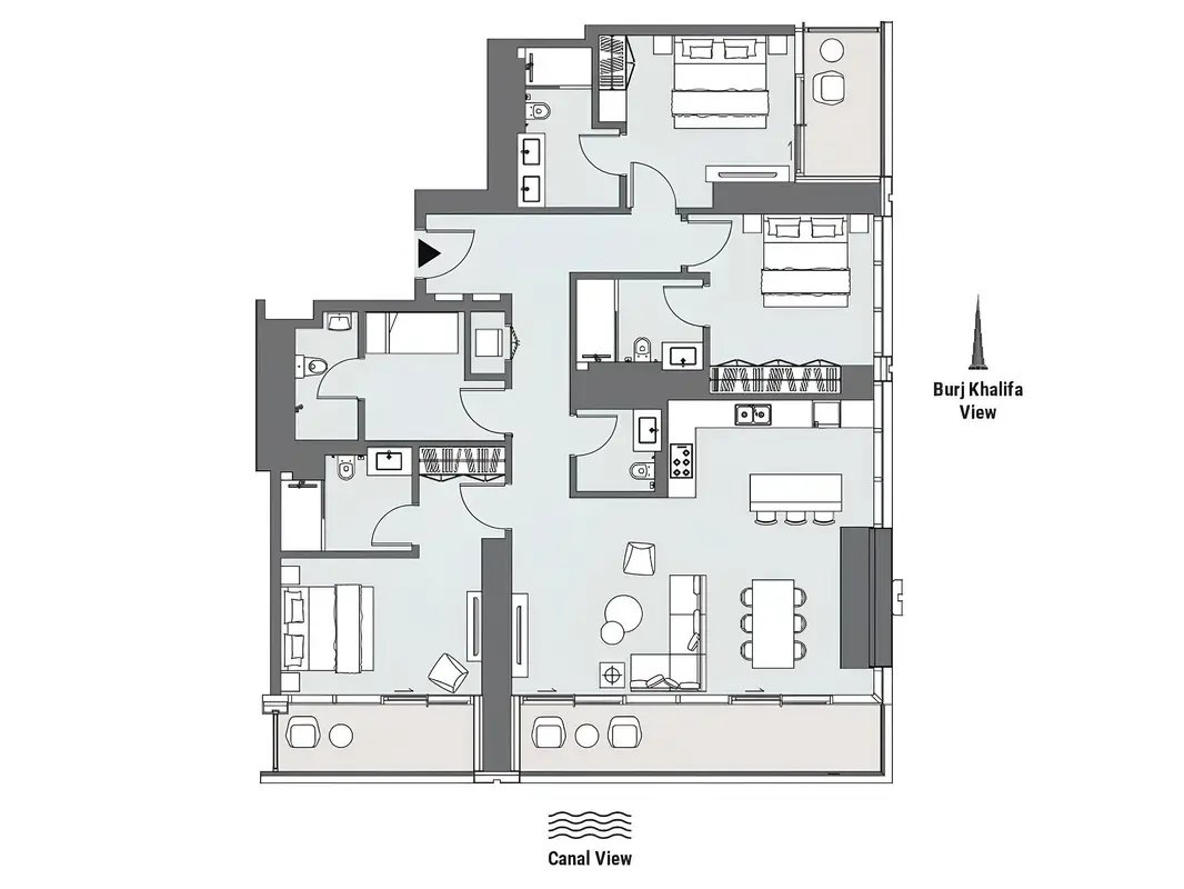 3-bedroom freehold apartment in Business Bay — photo 3 of 5